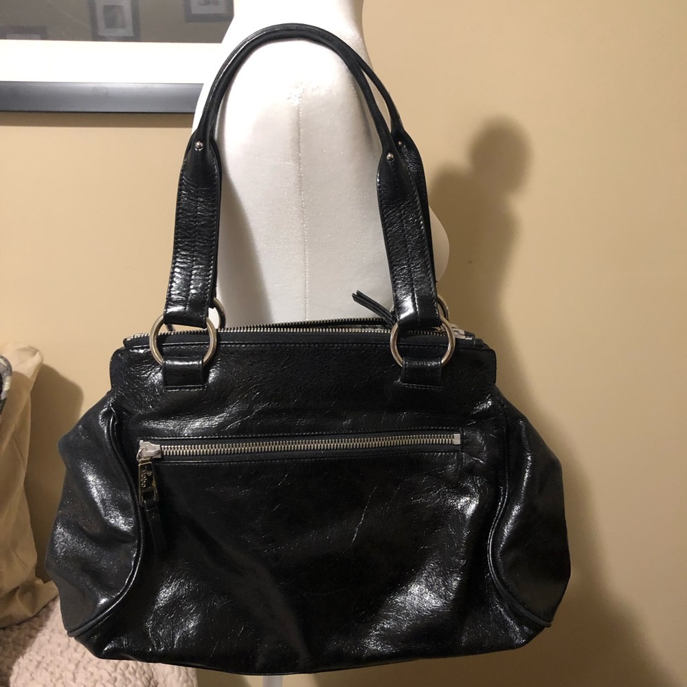 Hobo shoulder bag - black leather